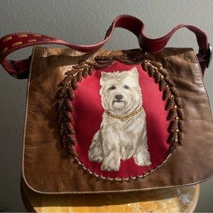 Isabella Fiore westie terrier dog shoulder bag purse